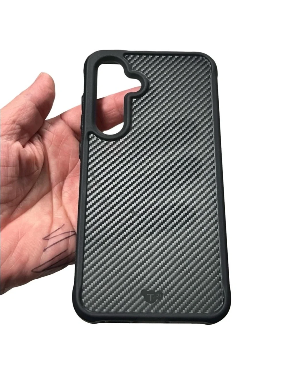 Samsung Black Tech21 EvoArmor Phone Case Samsung Galaxy S24 FE tiny imperfection